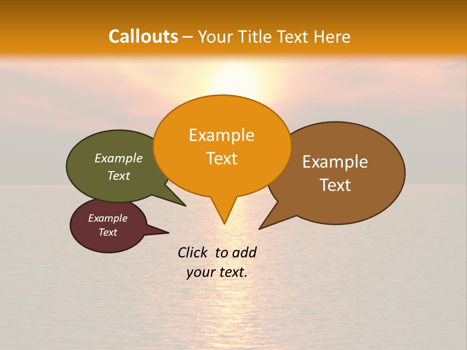 Sunset At Coast Of The Sea PowerPoint Template