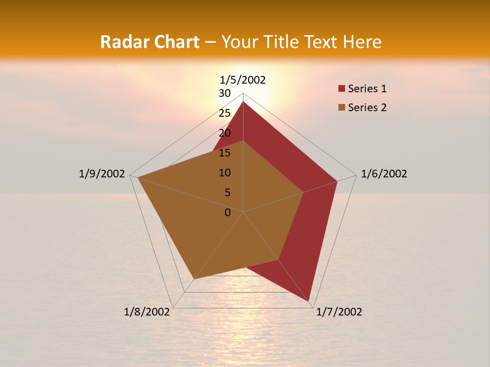 Sunset At Coast Of The Sea PowerPoint Template