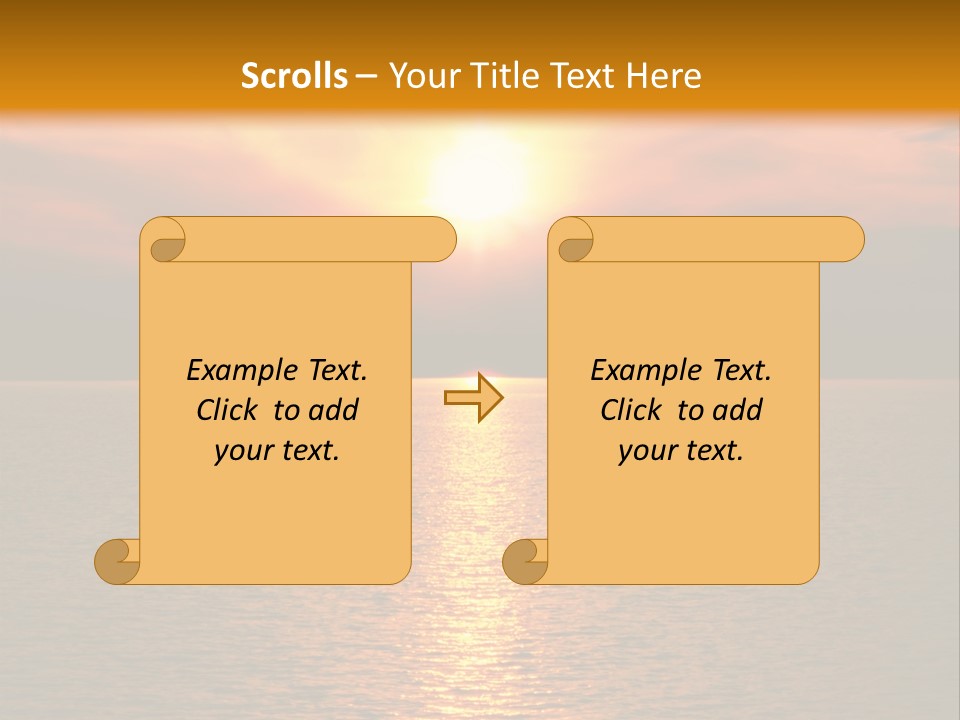 Sunset At Coast Of The Sea PowerPoint Template