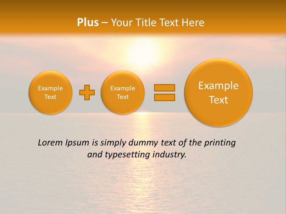 Sunset At Coast Of The Sea PowerPoint Template