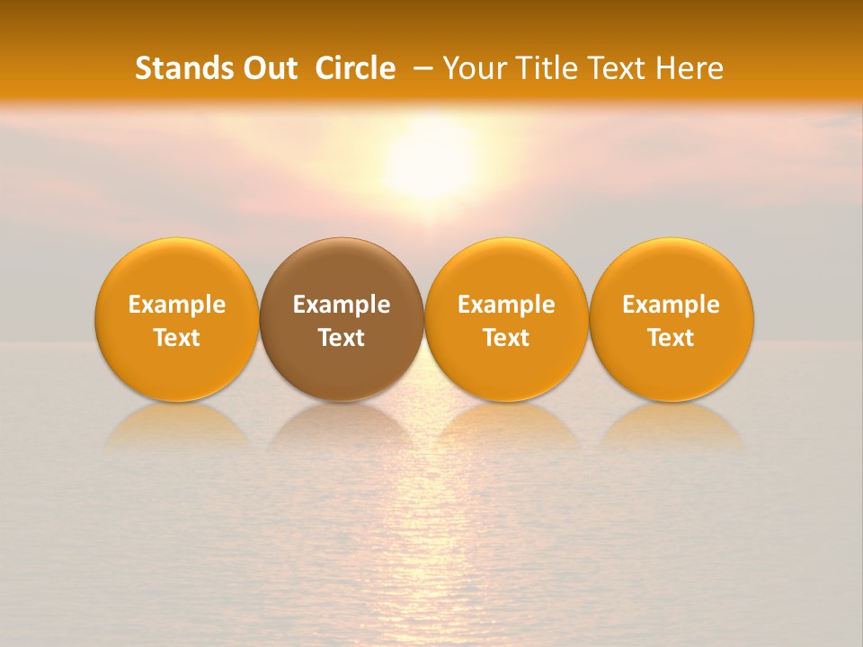 Sunset At Coast Of The Sea PowerPoint Template