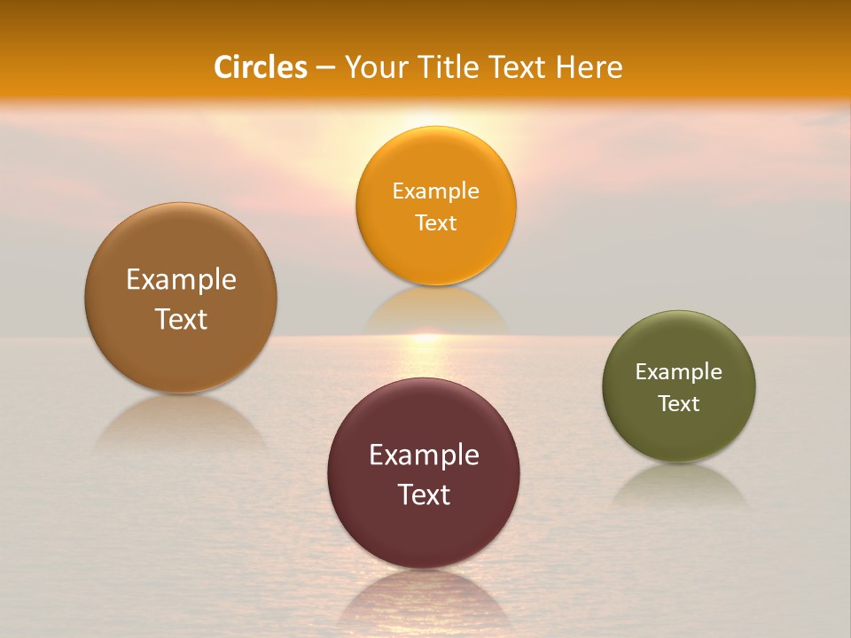 Sunset At Coast Of The Sea PowerPoint Template