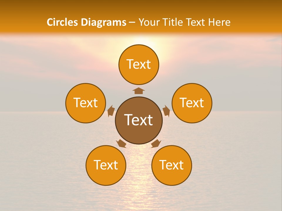 Sunset At Coast Of The Sea PowerPoint Template