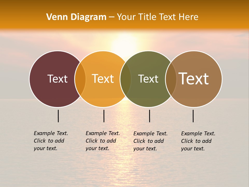 Sunset At Coast Of The Sea PowerPoint Template