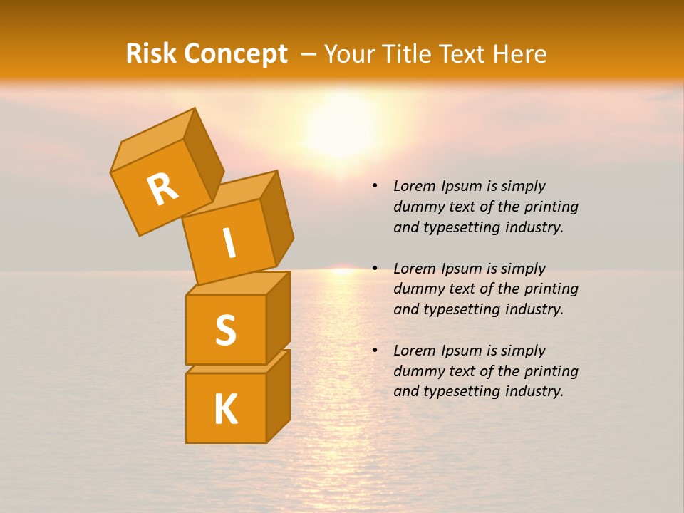 Sunset At Coast Of The Sea PowerPoint Template