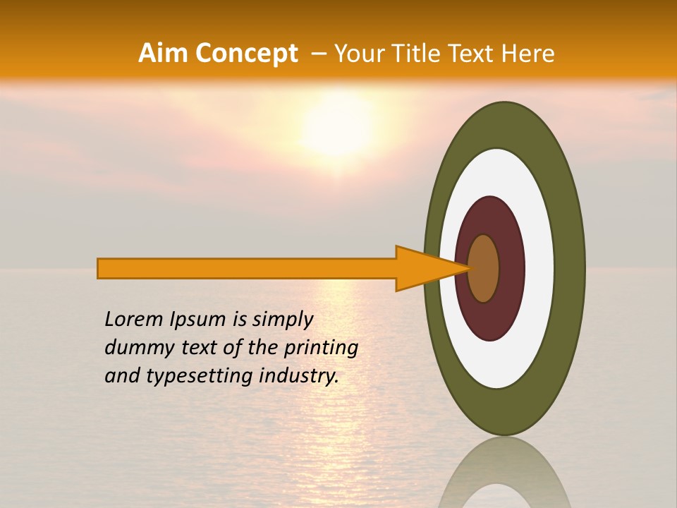 Sunset At Coast Of The Sea PowerPoint Template