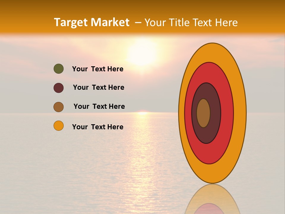 Sunset At Coast Of The Sea PowerPoint Template