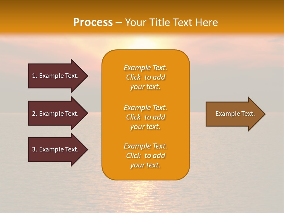 Sunset At Coast Of The Sea PowerPoint Template