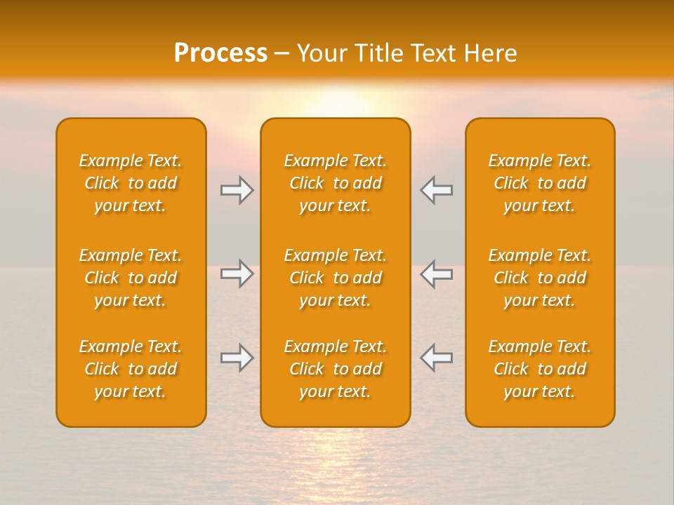 Sunset At Coast Of The Sea PowerPoint Template