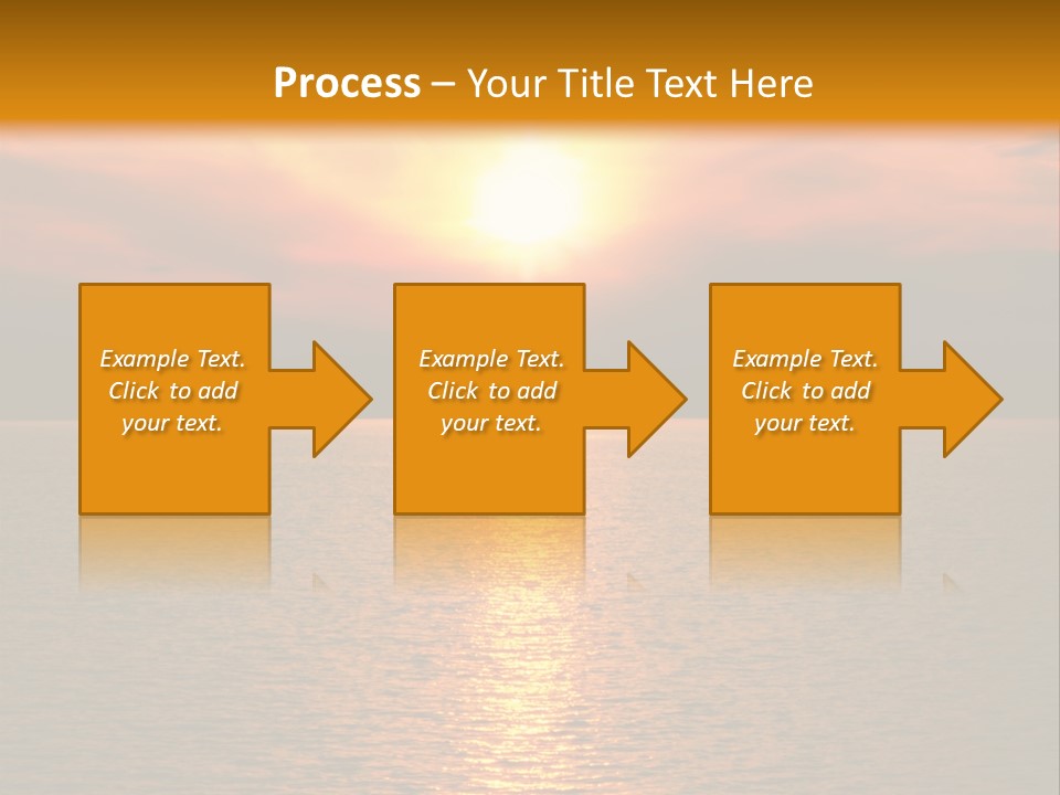 Sunset At Coast Of The Sea PowerPoint Template