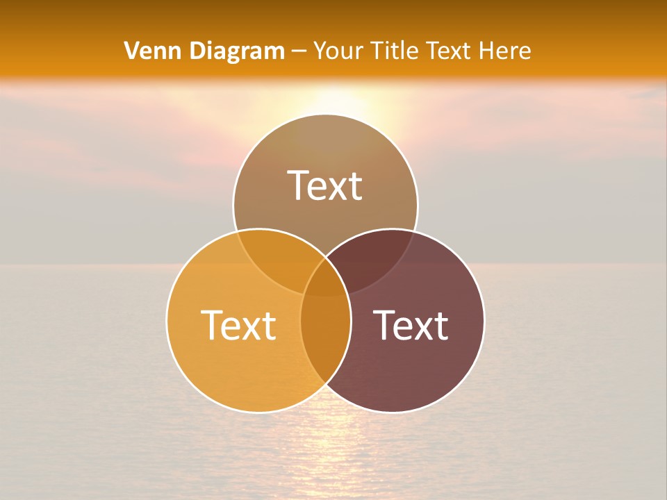 Sunset At Coast Of The Sea PowerPoint Template