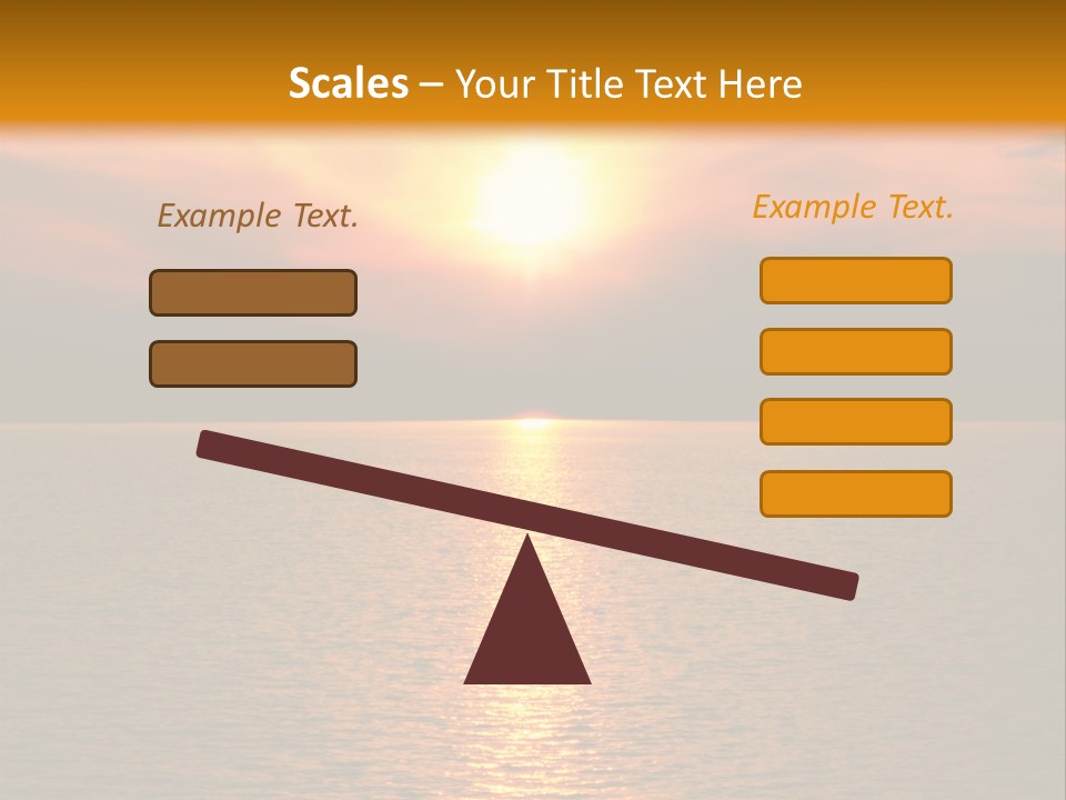 Sunset At Coast Of The Sea PowerPoint Template