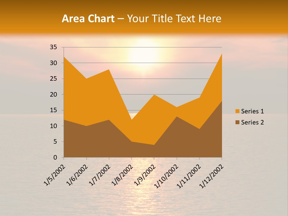Sunset At Coast Of The Sea PowerPoint Template
