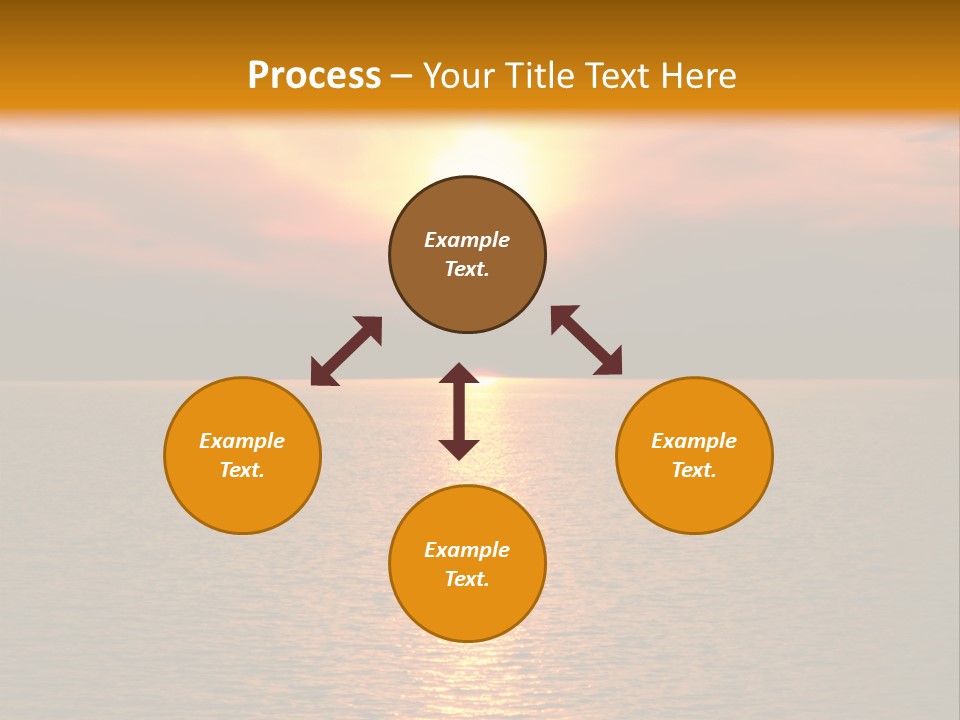 Sunset At Coast Of The Sea PowerPoint Template