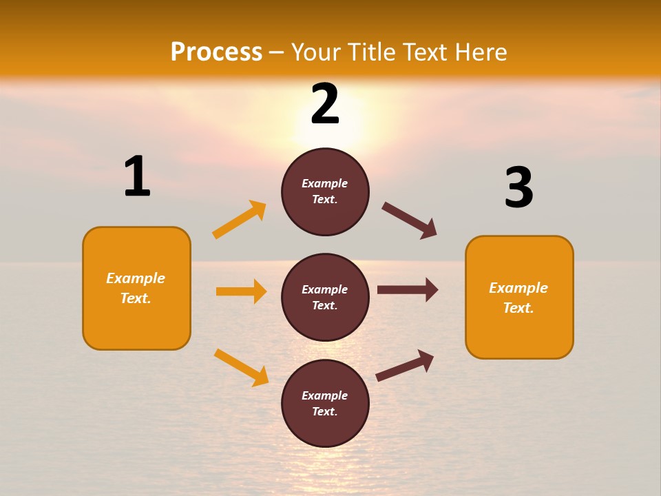 Sunset At Coast Of The Sea PowerPoint Template