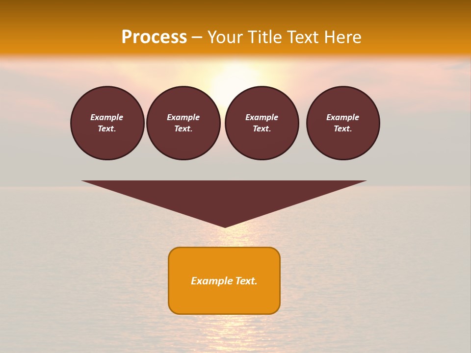 Sunset At Coast Of The Sea PowerPoint Template