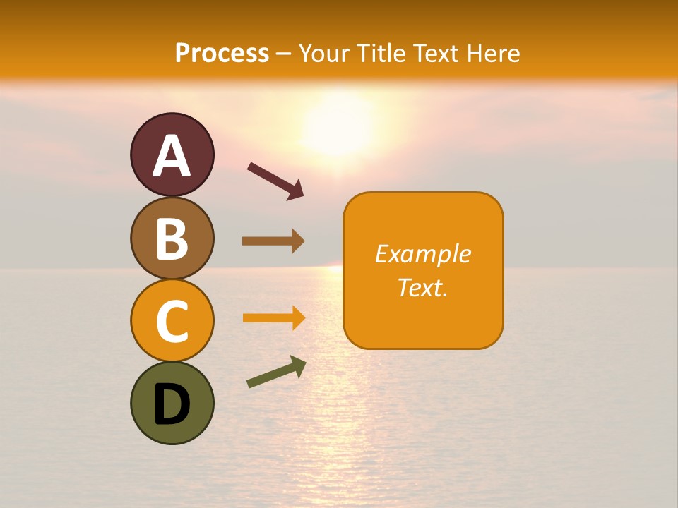 Sunset At Coast Of The Sea PowerPoint Template