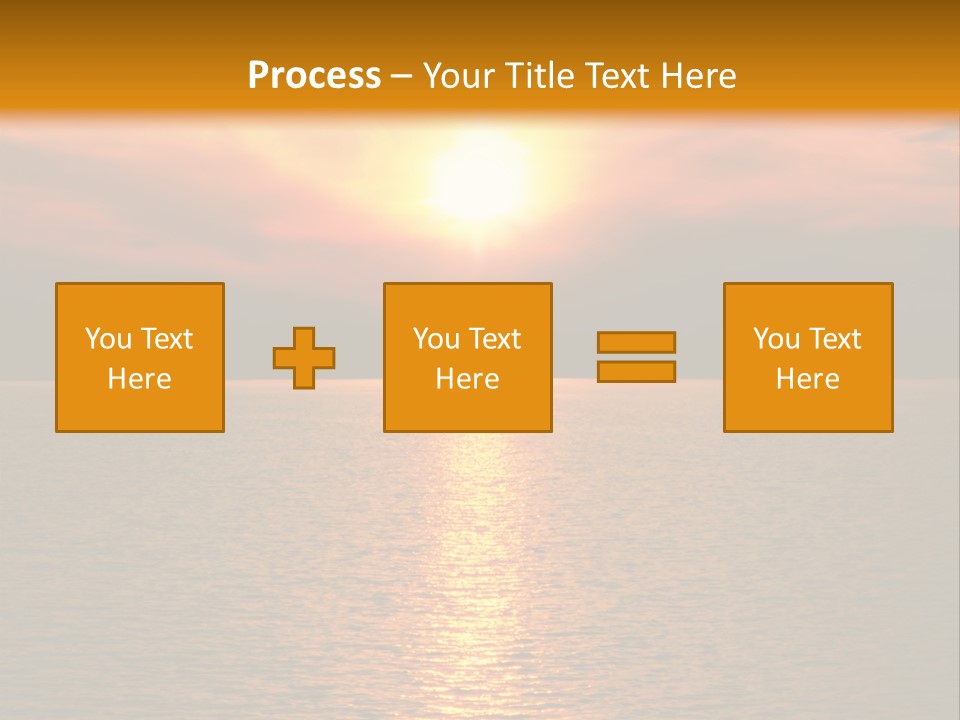 Sunset At Coast Of The Sea PowerPoint Template