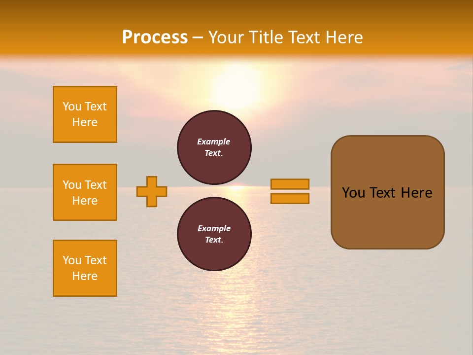 Sunset At Coast Of The Sea PowerPoint Template