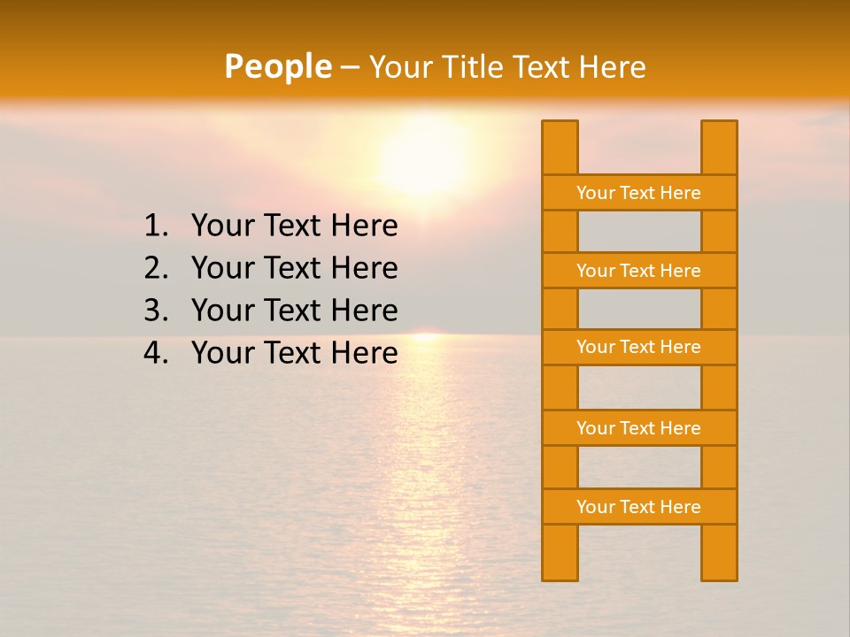 Sunset At Coast Of The Sea PowerPoint Template