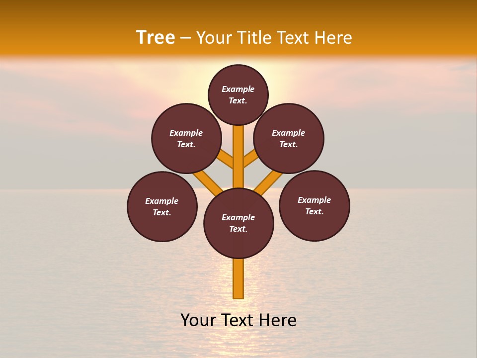 Sunset At Coast Of The Sea PowerPoint Template