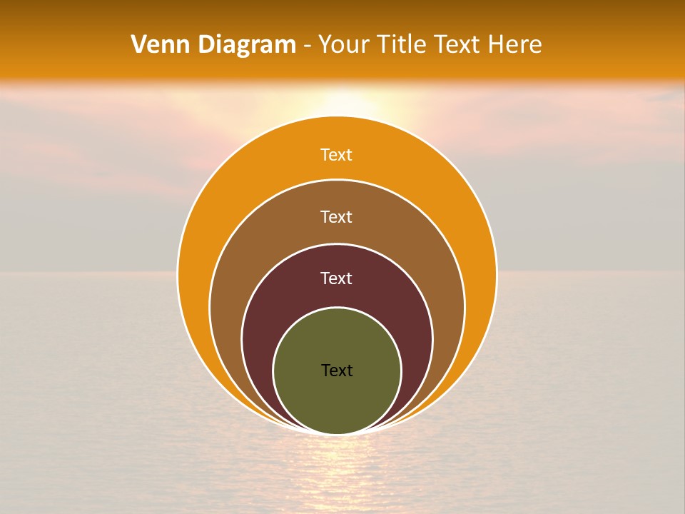 Sunset At Coast Of The Sea PowerPoint Template