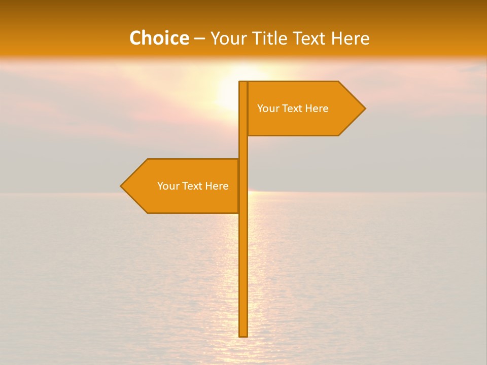 Sunset At Coast Of The Sea PowerPoint Template
