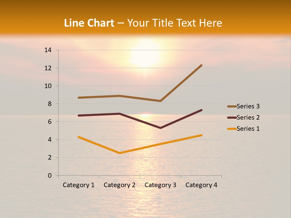 Sunset At Coast Of The Sea PowerPoint Template