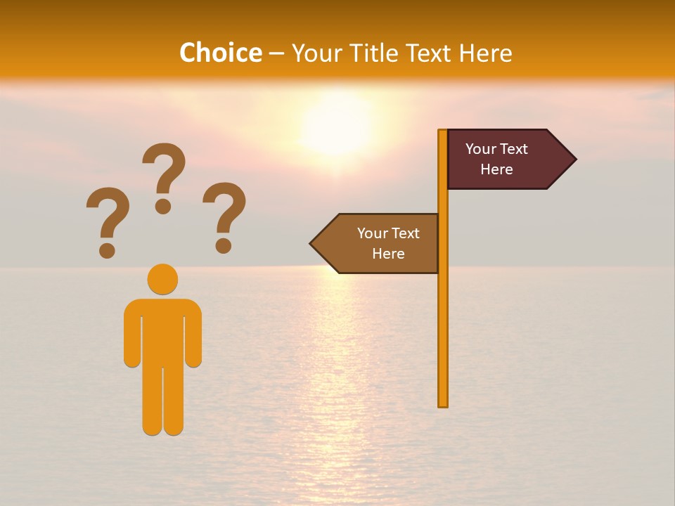 Sunset At Coast Of The Sea PowerPoint Template