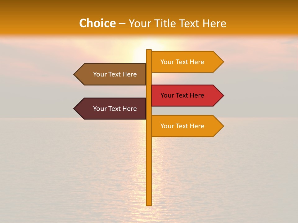 Sunset At Coast Of The Sea PowerPoint Template