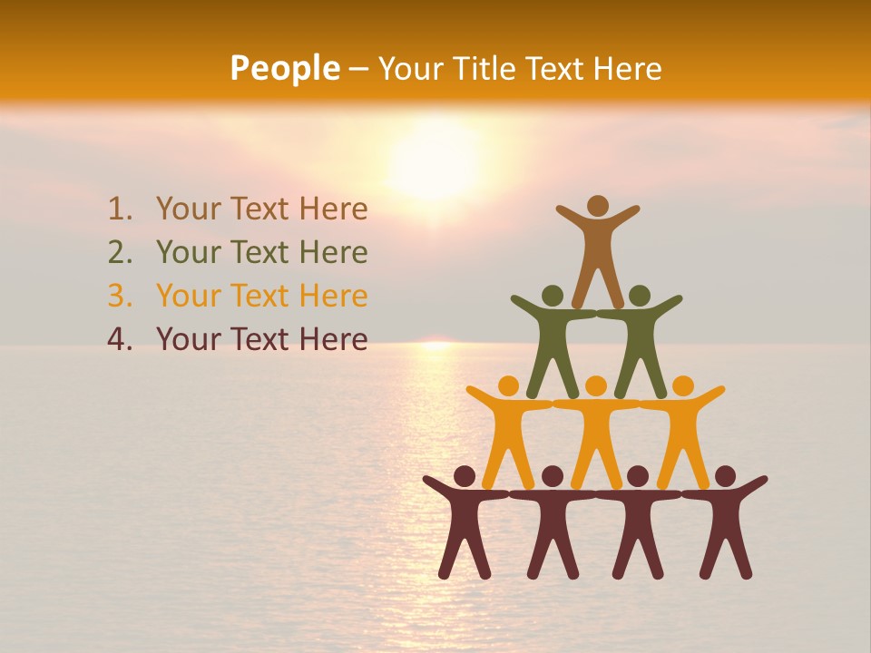 Sunset At Coast Of The Sea PowerPoint Template