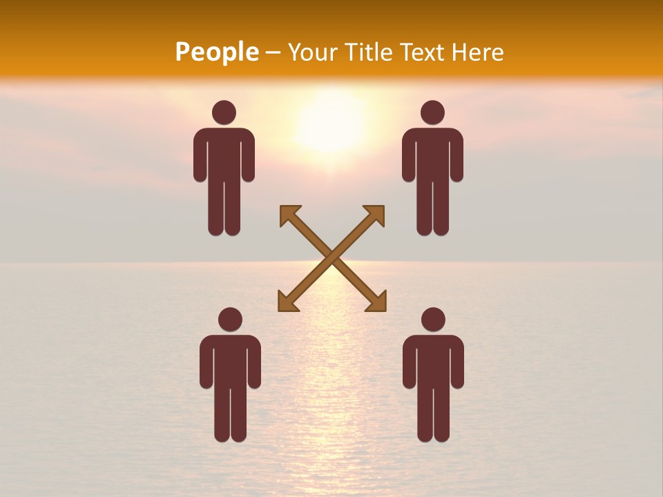 Sunset At Coast Of The Sea PowerPoint Template
