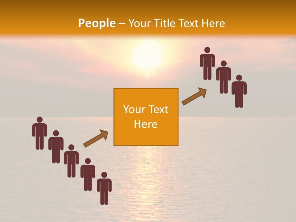 Sunset At Coast Of The Sea PowerPoint Template