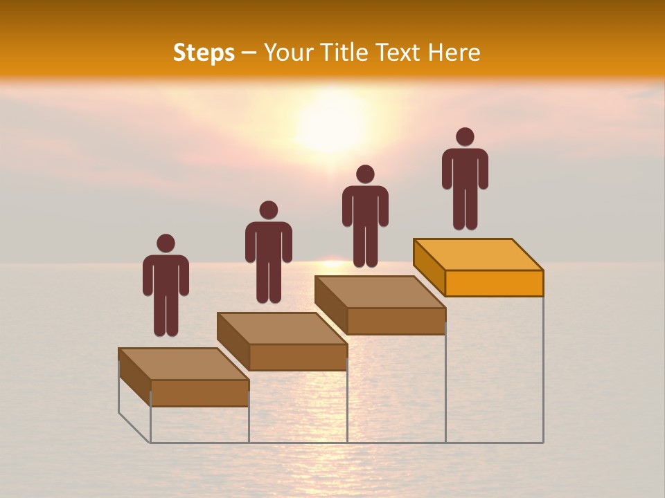 Sunset At Coast Of The Sea PowerPoint Template