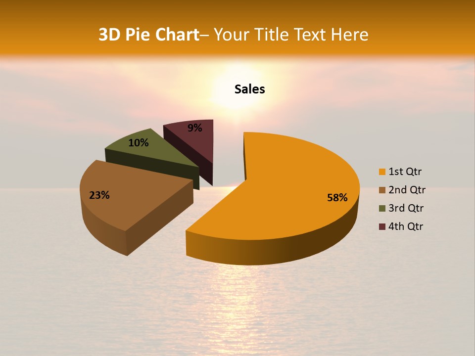 Sunset At Coast Of The Sea PowerPoint Template
