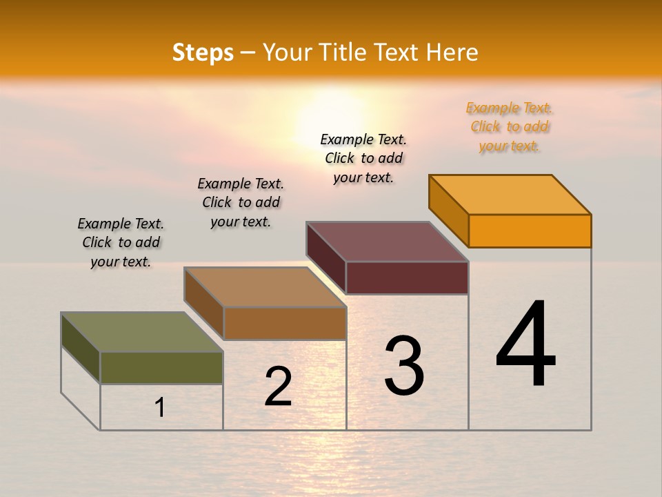 Sunset At Coast Of The Sea PowerPoint Template