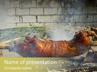 Philippine Roast Pig, A Favorite In The Country PowerPoint Template
