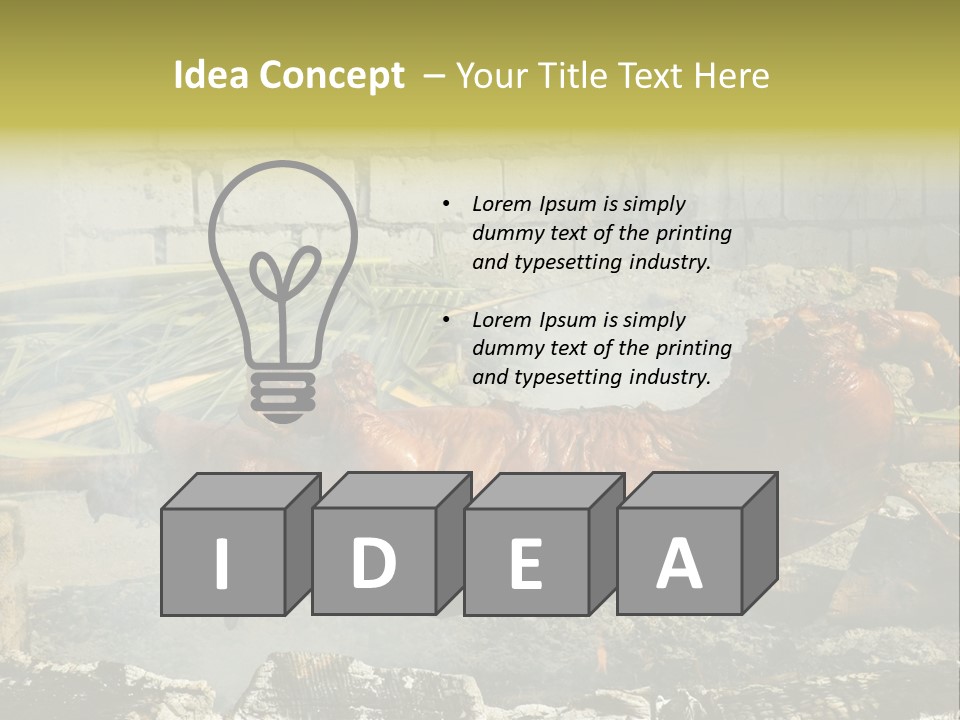 Philippine Roast Pig, A Favorite In The Country PowerPoint Template