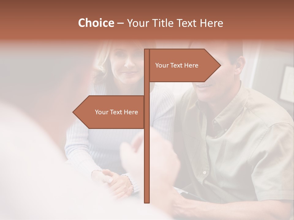 Couple In Consultation At Ivf Clinic Talking To Doctor PowerPoint Template