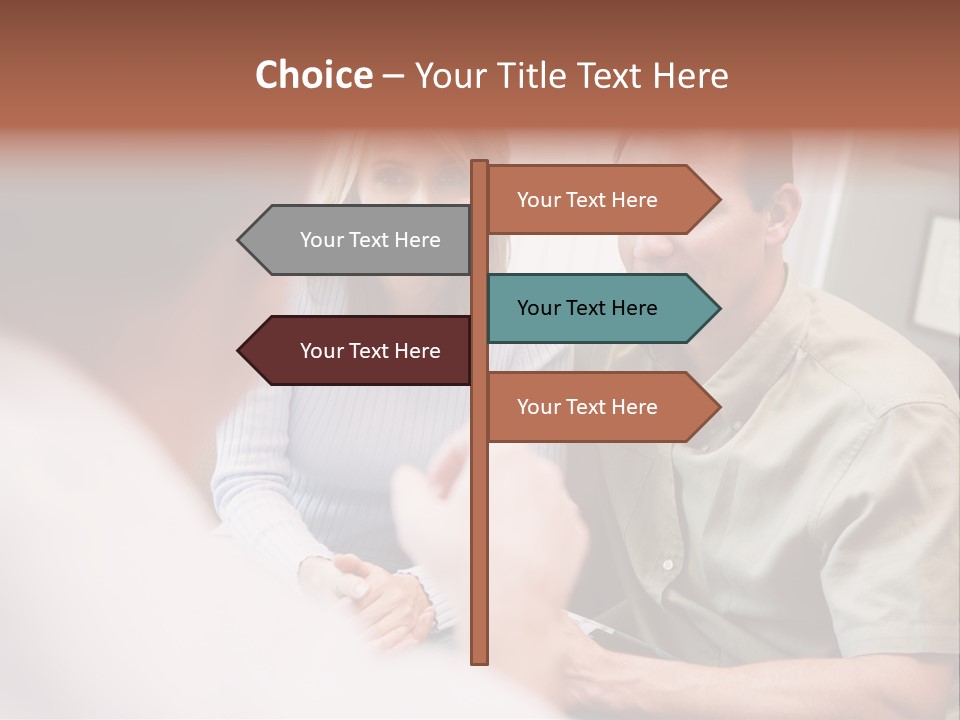 Couple In Consultation At Ivf Clinic Talking To Doctor PowerPoint Template