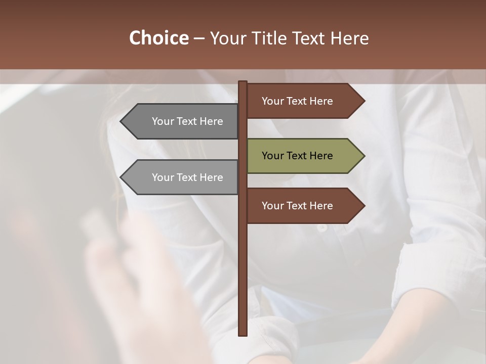 Woman Having Meeting With Doctor In Ivf Clinic Sitting At Desk PowerPoint Template