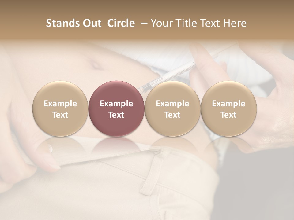 Close Up Of Woman Injecting Drugs To Prepare For Ivf Treatment PowerPoint Template