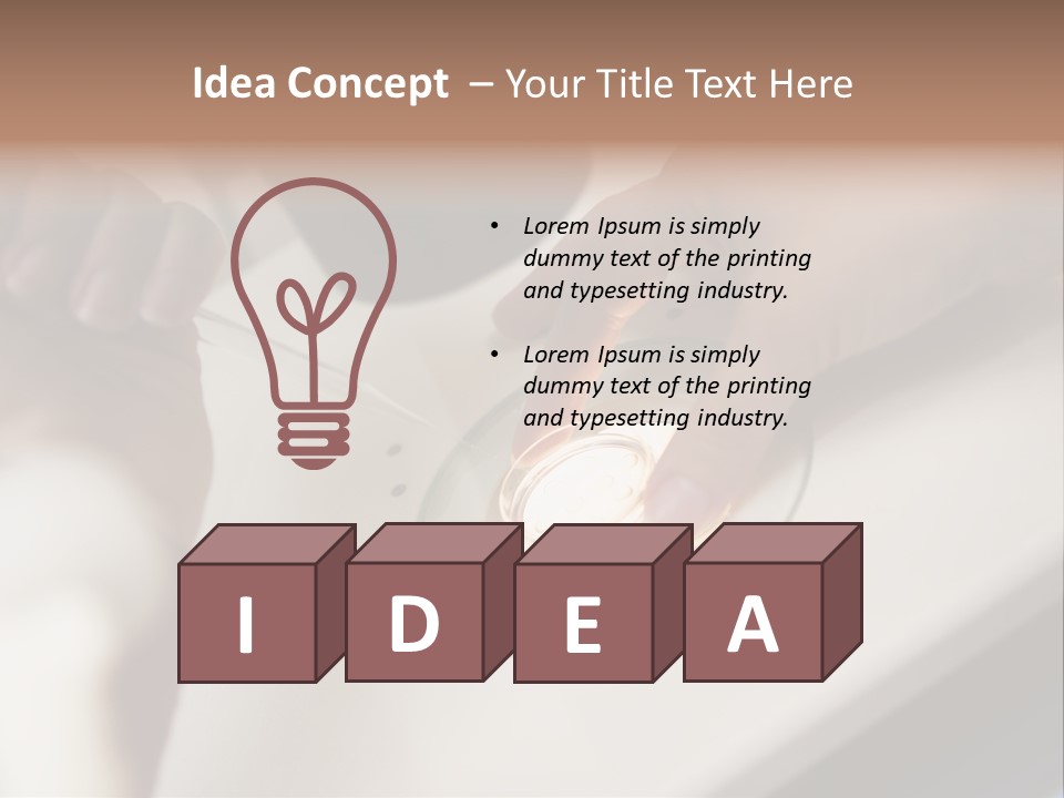 Embryologist Adding Sperm To Egg In Laboratory PowerPoint Template