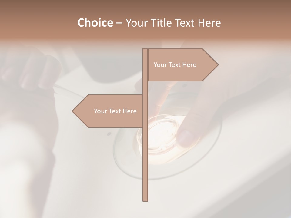 Embryologist Adding Sperm To Egg In Laboratory PowerPoint Template