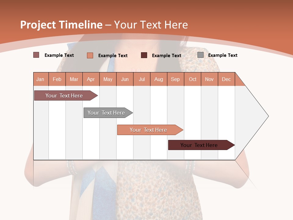 A Woman Standing With Her Hands Folded In Front Of Her Chest PowerPoint Template