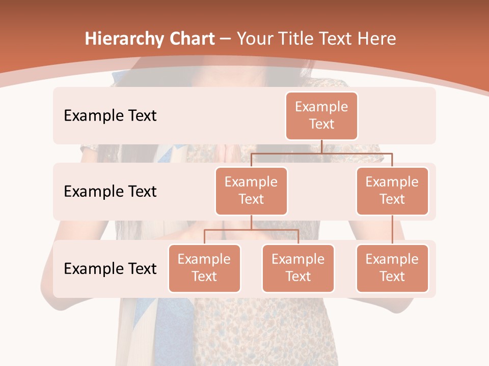A Woman Standing With Her Hands Folded In Front Of Her Chest PowerPoint Template