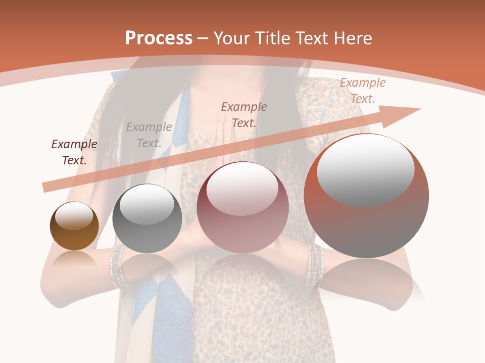 A Woman Standing With Her Hands Folded In Front Of Her Chest PowerPoint Template
