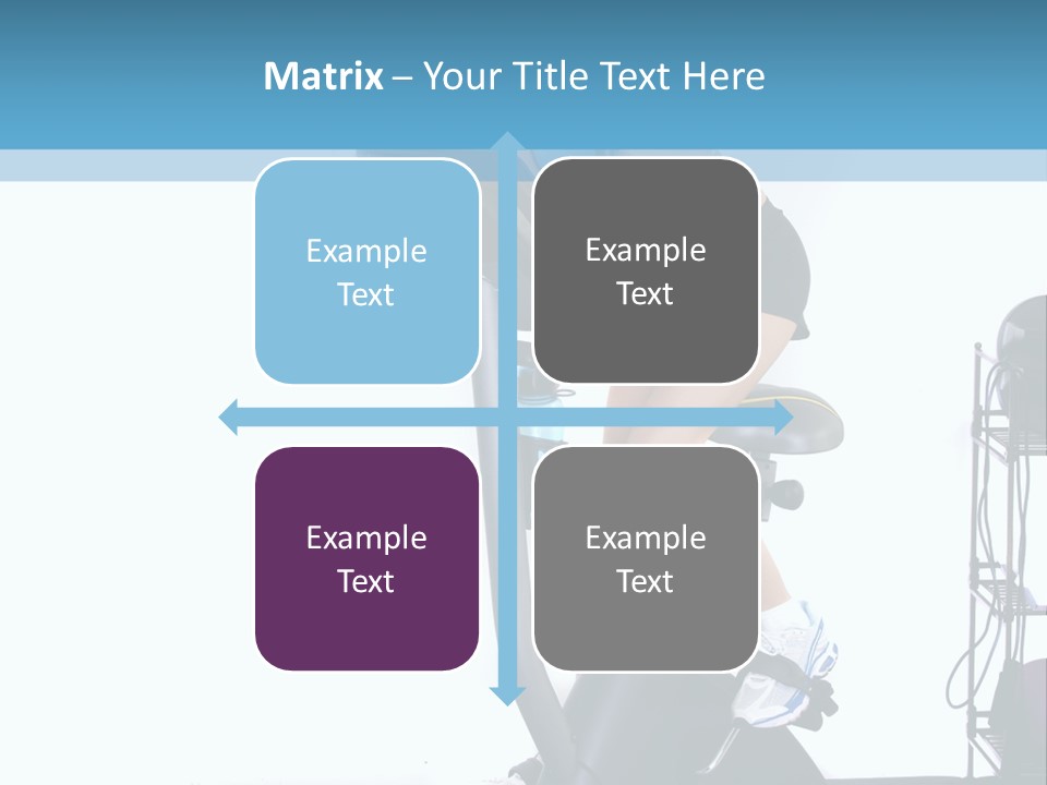 A Woman Is On A Stationary Exercise Bike PowerPoint Template