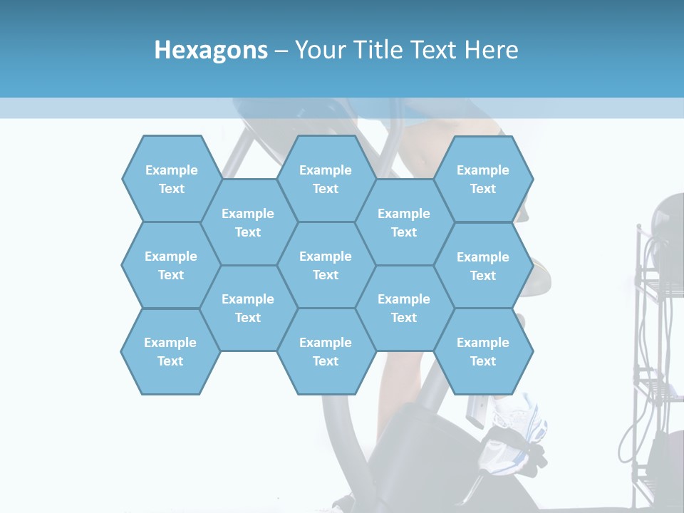 A Woman Is On A Stationary Exercise Bike PowerPoint Template