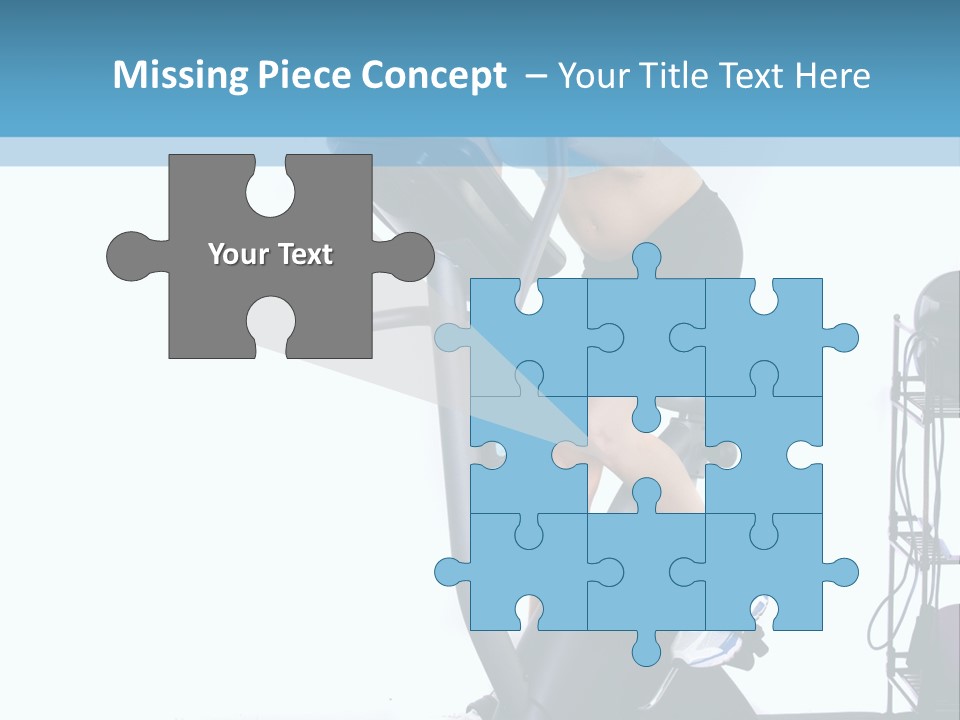 A Woman Is On A Stationary Exercise Bike PowerPoint Template